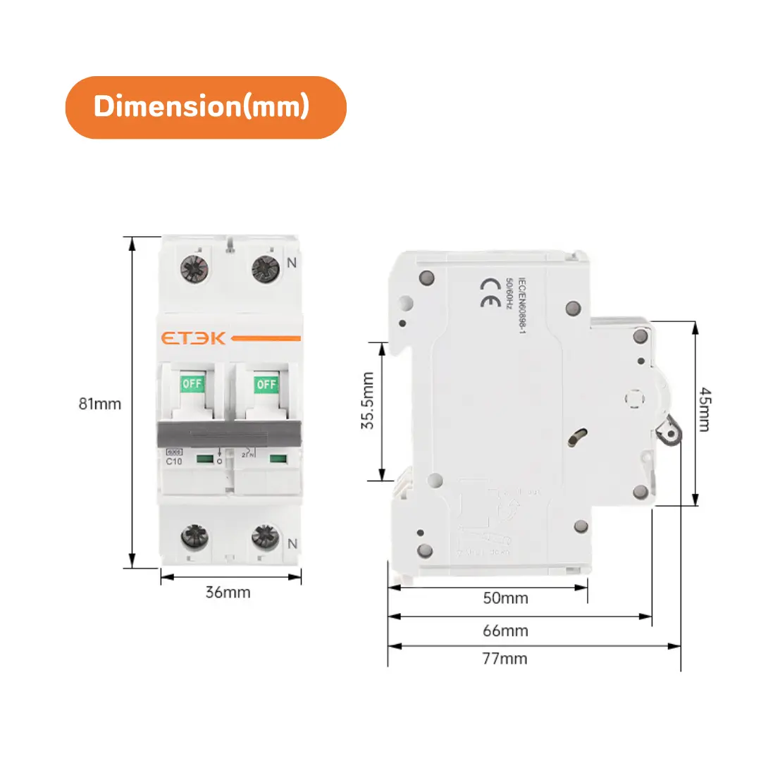 Etek MCB Main Breaker 10ka-2